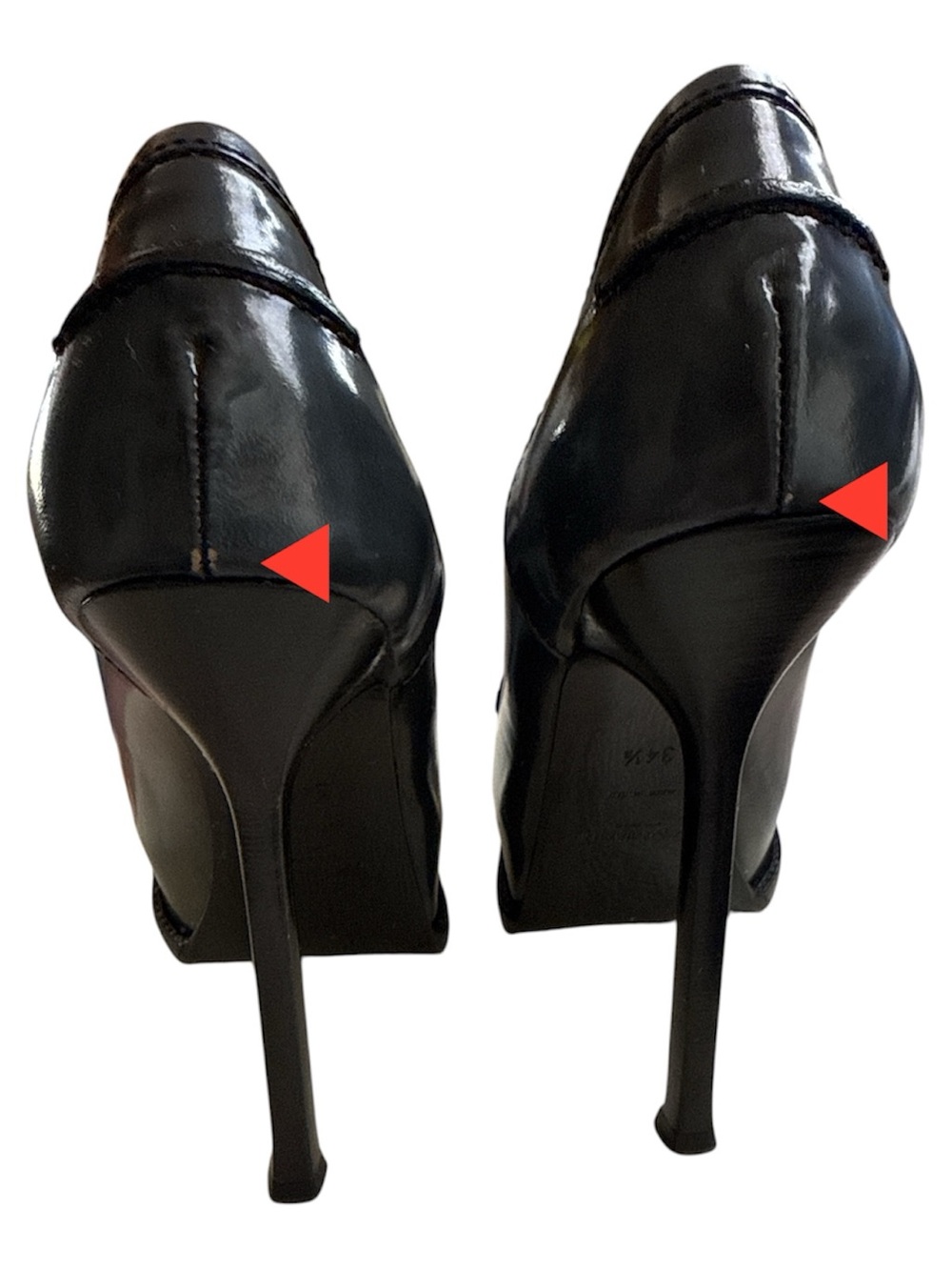 Vintage Yves Saint Laurent Rive Gauche "Tribtoo" platform pumps Urban Blue - Picture 6 of 9